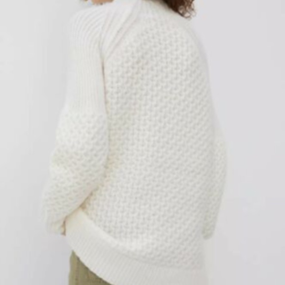 Anthropologie Bia Mock Neck Tunic Sweater Ivory XS - Picture 2 of 7